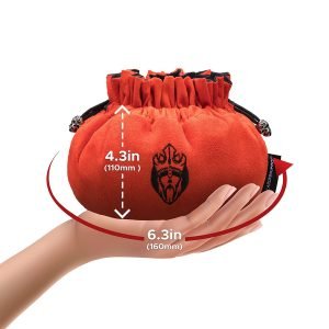 Cardkingpro Immense Dice Bag Orange Hand Holding Size Guide